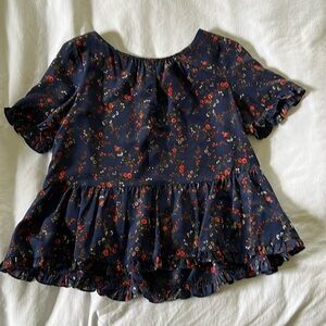 Madewell Floral Silk Blouse